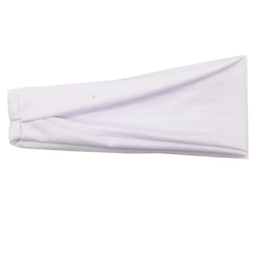 Stirnband Sport-Stirnbänder for Damen und Herren, einfarbig, elastisches Haarband, Laufen, Fitness, Yoga, Kopfwickel, breiter Turban, Haar-Accessoires(Style 01-White) von FonHNDG