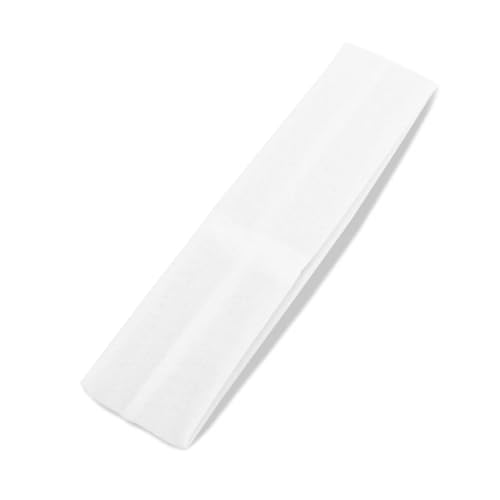 Stirnband Sport-Stirnbänder for Damen und Herren, einfarbig, elastisches Haarband, Laufen, Fitness, Yoga, Kopfwickel, breiter Turban, Haar-Accessoires(Style 02-White) von FonHNDG