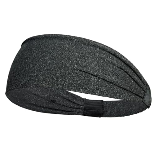 Stirnband Sport Stirnbänder for Männer Frau Gym Yoga Schweiß Haarbänder Weiche Elastische Haarbänder Stretch Outdoor Sport Schweißbänder(Dark Grey) von FonHNDG
