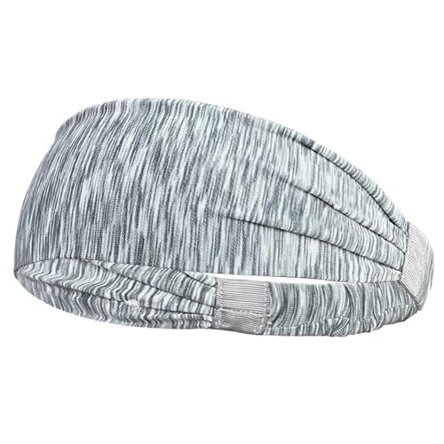 Stirnband Sport Stirnbänder for Männer Frau Gym Yoga Schweiß Haarbänder Weiche Elastische Haarbänder Stretch Outdoor Sport Schweißbänder(Light Grey) von FonHNDG