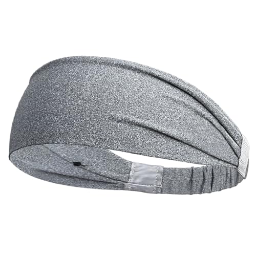 Stirnband Sport Stirnbänder for Männer Frau Gym Yoga Schweiß Haarbänder Weiche Elastische Haarbänder Stretch Outdoor Sport Schweißbänder(Silver) von FonHNDG