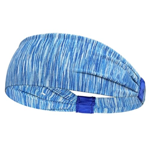 Stirnband Sport Stirnbänder for Männer Frau Gym Yoga Schweiß Haarbänder Weiche Elastische Haarbänder Stretch Outdoor Sport Schweißbänder(Sky blue) von FonHNDG
