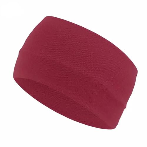 Stirnband Unisex Sport Yoga elastische verbreiterte Stirnband Haarspitze(Dark red) von FonHNDG