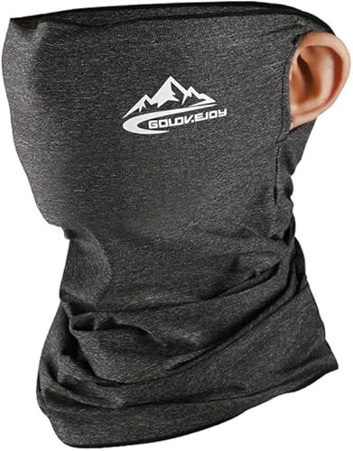 FonVan Bandana Gesichtsmaske mit Ohrschlaufen, Face Shield Halstuch, Coole UV-Schutz Halsschut, Sonnenschutz Maske für Damen & Herren, Schutzmaske für Motorrad Radfahren Wandern Trekking (Dunkelgrau) FonVan Bandana Gesichtsmaske mit Ohrschlaufen, Face Shield Halstuch, Coole UV-Schutz Halsschut, Sonnenschutz Maske für Damen & Herren, Schutzmaske für Motorrad Radfahren Wandern Trekking (Dunkelgrau) von FonVan