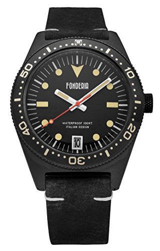 Fonderia Herren Analog Quarz Smart Watch Armbanduhr mit Leder Armband P-6N013UNN von Fonderia