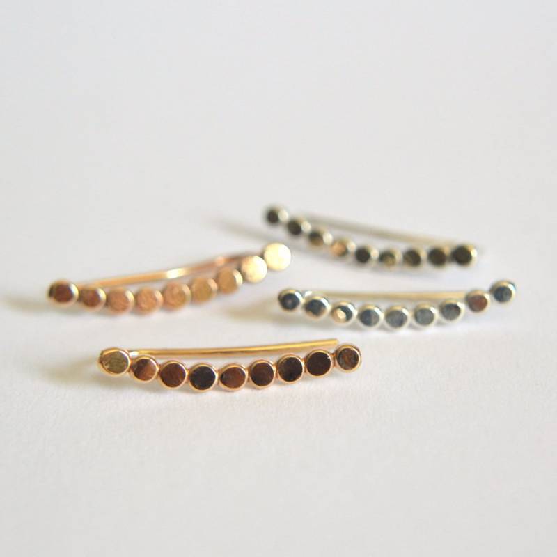 Ohr Kletterer, Jacke, Kletterer Ohrringe, Perlen Gold Sterling Silber von Fondeur