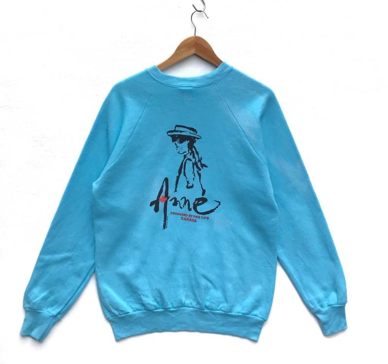 Vintage 90Er Jahre Anne Produce By Fünf Katzen Canads Sweatshirt Pullover X Fruit Of The Loom Film von FongfongStudio