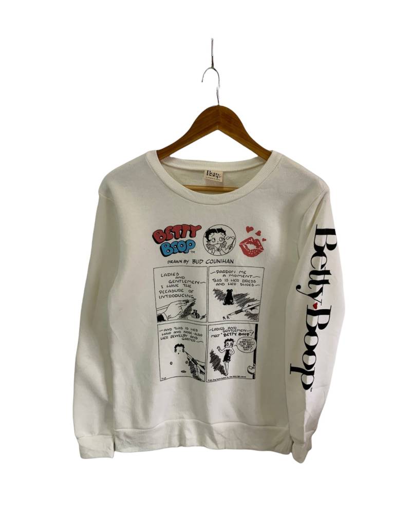 Vintage Betty Boop Gezeichnet Von Bud Counihan Sweatshirt Großes Logo Damen von FongfongStudio