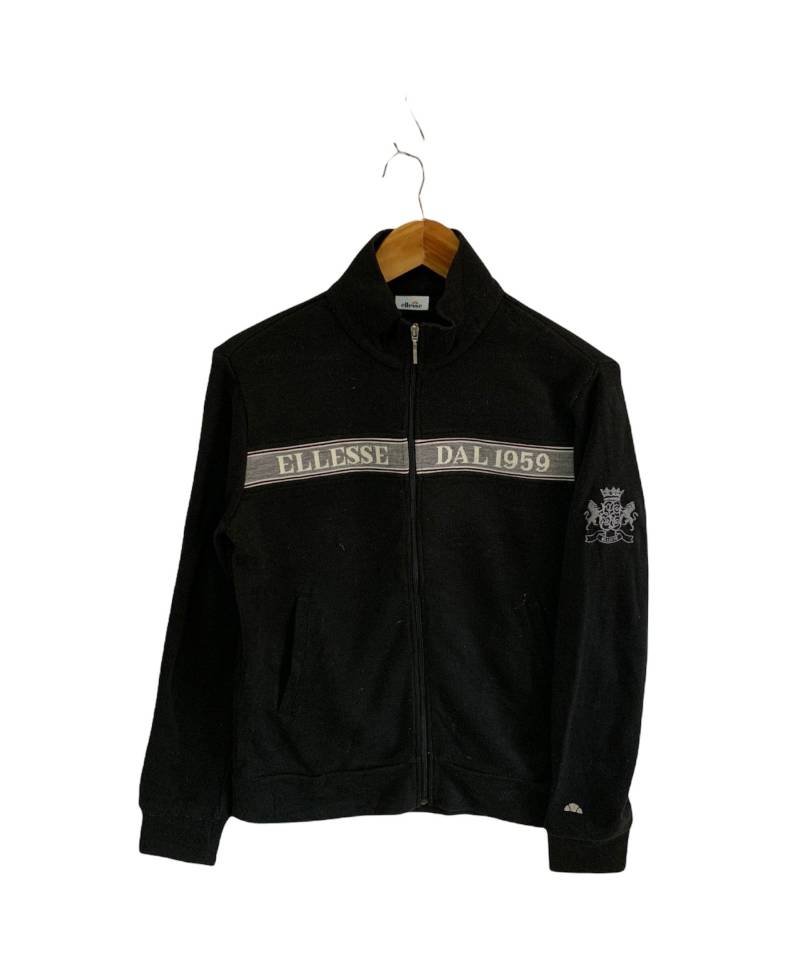 Vintage Ellesse Sweatshirt Pullover Mit Reißverschluss Großes Logo Große Damen Größe Sport Jacke Full Zipper von FongfongStudio