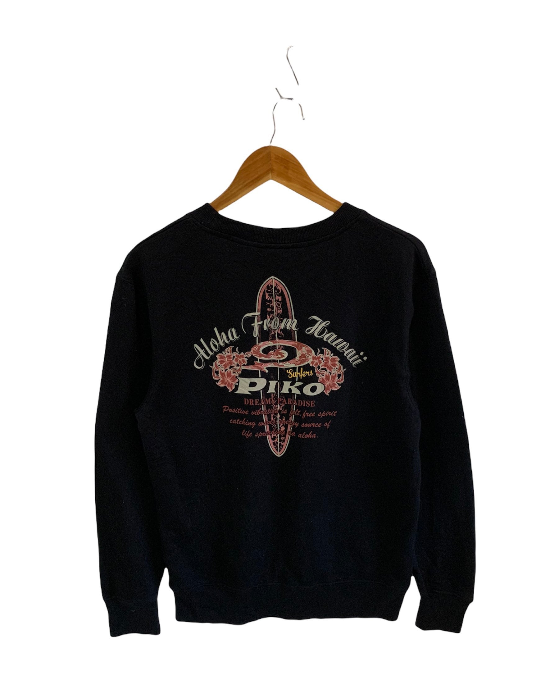 Vintage Piko Sweatshirt Surfermarke Pullover Großer Logo Aloha Von Hawaii Medium von FongfongStudio