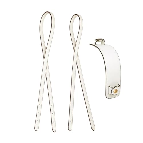 Fonowx Ersatzgriff Taschengürtel PU- DIY Geldbörsen Herstellung Schultergurte Handtaschengurte für Umhängetasche Clutch Bag Tote, Beigeweiß von Fonowx