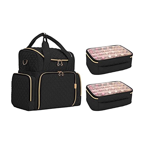 Fonowx Großer Nagellack-Organizer, Nagellack-Tragetasche, Reise-Make-up-Tasche, Organizer, Kulturbeutel von Fonowx