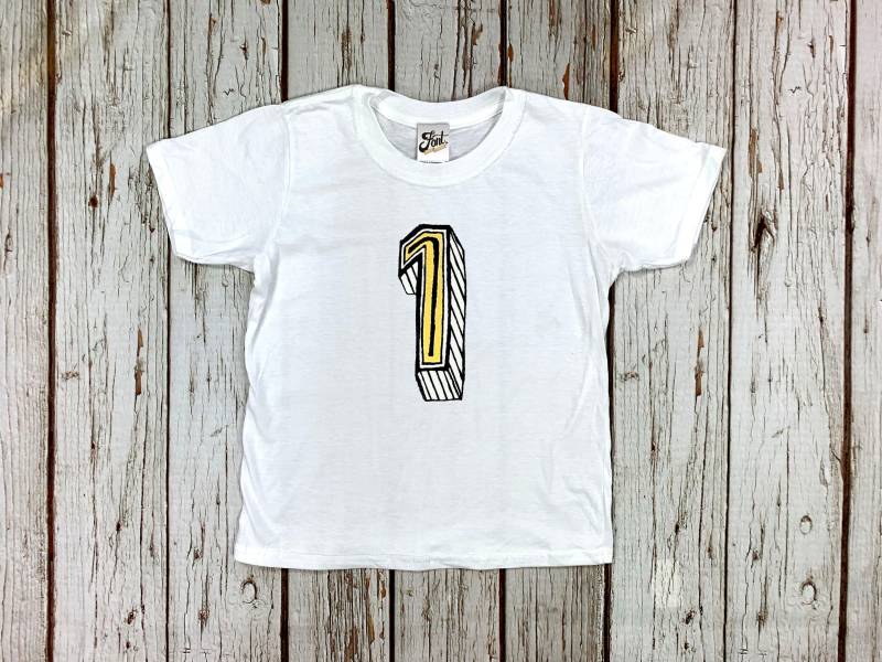 Nummer 1 Kinder T-Shirt - Ersten Geburtstag Jungen & Mädchen Ein T-Shirt 1. Jahr Baby Alter Party Outfit. Uk Verkäufer von FontNotFound