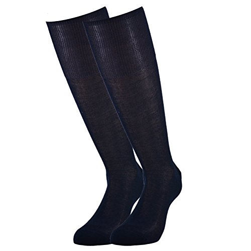 Fontana Calze, 6 Paar lange Herrensocken aus 100% Baumwolle Schottlandgarn., blau, One size von Fontana Calze