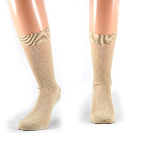 Fontana Calze Herren 500FD-BG42 Kurze Herrensocken aus 100% Baumwolle mit Schottlandgarn, beige, 42-44 (6er Pack) von Fontana Calze