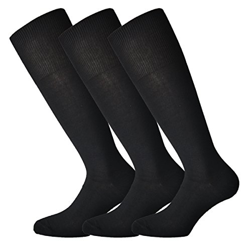 Fontana Calze Unisex Calze lunghe uomo caldo cotone Lange warme Herrensocken aus Baumwolle, Nero, von Fontana Calze