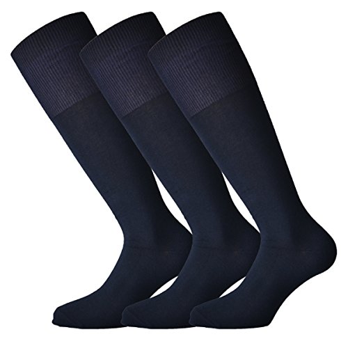 Fontana Calze Unisex Lange Socke Herren warme Baumwolle, blau, 42-44 von Fontana Calze