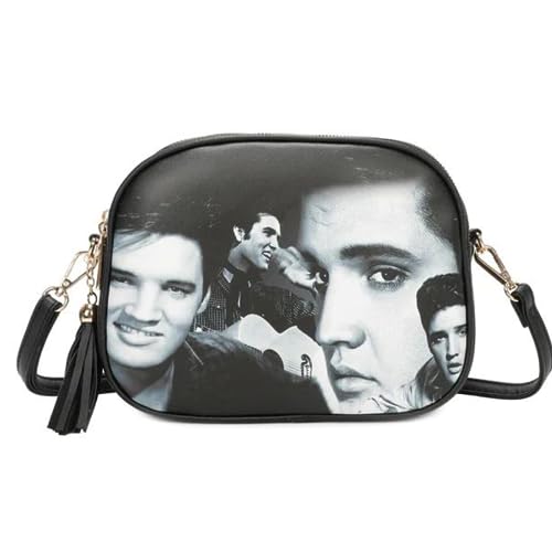 Fontanella Fashion Damen Umhängetasche mit 3 Fächern, Elvis, Quaste, leichte Kamera-Umhängetasche, P3 Bk, Small von Fontanella Fashion