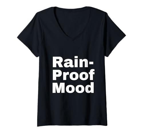 Damen Regendichte Stimmung T-Shirt mit V-Ausschnitt von Fontastic Fun