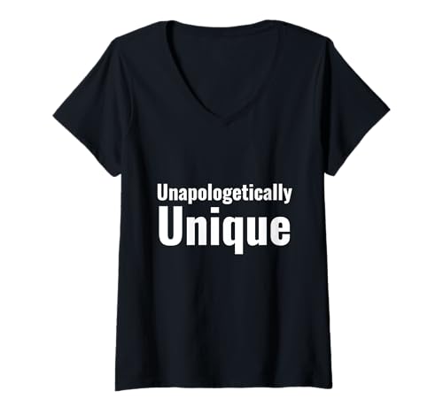 Damen Unbeschriebenes Unikat T-Shirt mit V-Ausschnitt Damen Unbeschriebenes Unikat T-Shirt mit V-Ausschnitt von Fontastic Fun