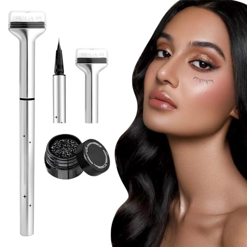 Fonyiunce Eyeliner Stempel (Mokkabraun), Lower Lash Stamp, 2 in 1 Lower Eyelash Stamp Set, Wiederverwendbar Lower Lash Stamp, Augen Make up Tools für Anfänger, Lower Lash Stamp für Make up Anfänger von Fonyiunce