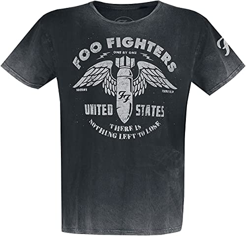 Foo Fighters Bomb Vintage Männer T-Shirt grau S 100% Baumwolle Band-Merch, Bands von Foo Fighters