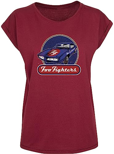 Foo Fighters Corvette Frauen T-Shirt Burgund S 100% Baumwolle Band-Merch, Bands von Foo Fighters