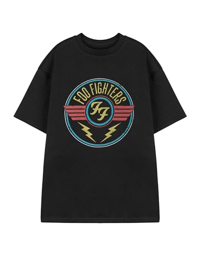 Foo Fighters Fighters Herren T-Shirt | Blitzschwarzes Kurzarmshirt | Grafik-T-Shirt für Musikfans | Offizielles Rockband-Merchandise | Alternative Musikbekleidung | Konzertkleidung für Herren von Foo Fighters