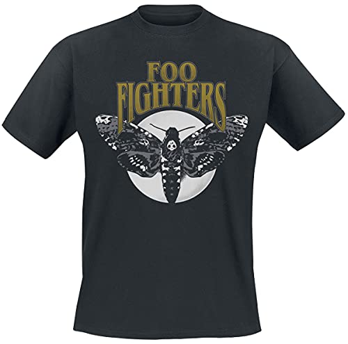 Foo Fighters Hawk Moth Männer T-Shirt schwarz S 100% Baumwolle Band-Merch, Bands von Foo Fighters