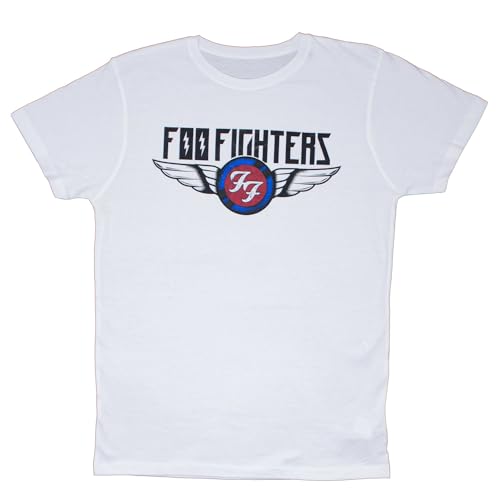 Foo Fighters Herren T-Shirt Wings , Weiss, Gr. Large (40inch- 42inch) von Foo Fighters