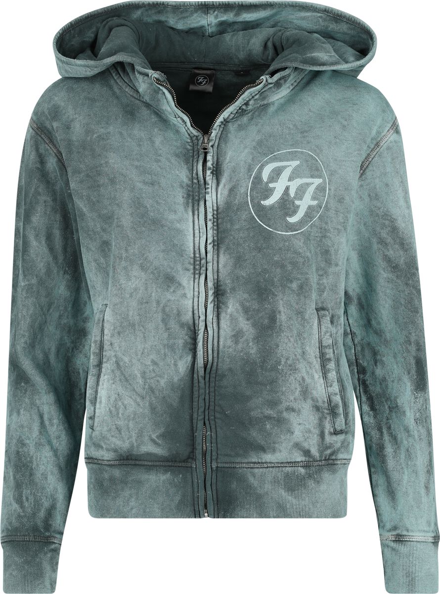 Foo Fighters Kapuzenjacke - Logo Space Blue - S bis XXL - für Damen - Größe L - grün  - EMP exklusives Merchandise! von Foo Fighters