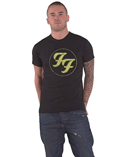 Foo Fighters Logo In Circle Männer T-Shirt schwarz L 100% Baumwolle Band-Merch, Bands von Foo Fighters