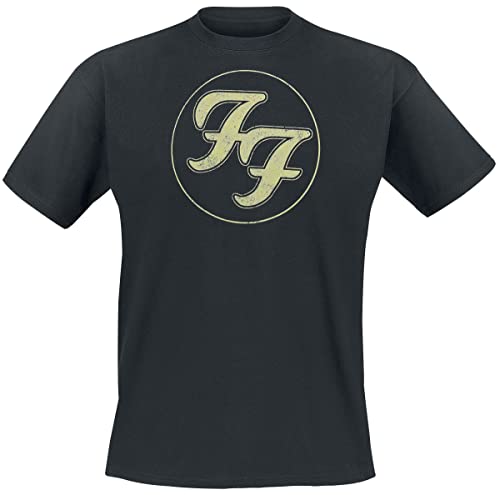 Foo Fighters Logo In Circle Männer T-Shirt schwarz L 100% Baumwolle Band-Merch, Bands von Foo Fighters