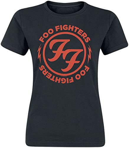 Foo Fighters Logo Red Circle Frauen T-Shirt schwarz S 100% Baumwolle Band-Merch, Bands von Foo Fighters