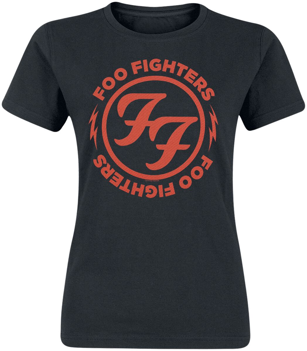 Foo Fighters Logo Red Circle T-Shirt schwarz in XXL von Foo Fighters