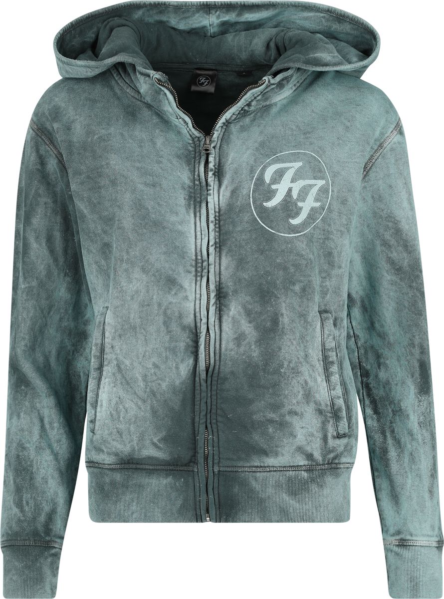 Foo Fighters Logo Space Blue Kapuzenjacke grün in L von Foo Fighters