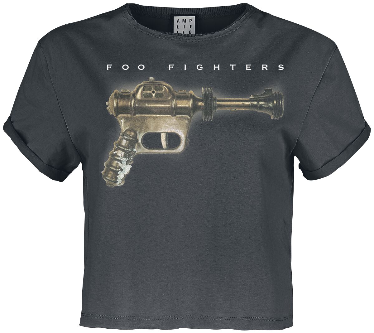 Foo Fighters T-Shirt - Amplified Collection - Ray Gun - XS bis XL - für Damen - Größe XS - charcoal  - Lizenziertes Merchandise! von Foo Fighters