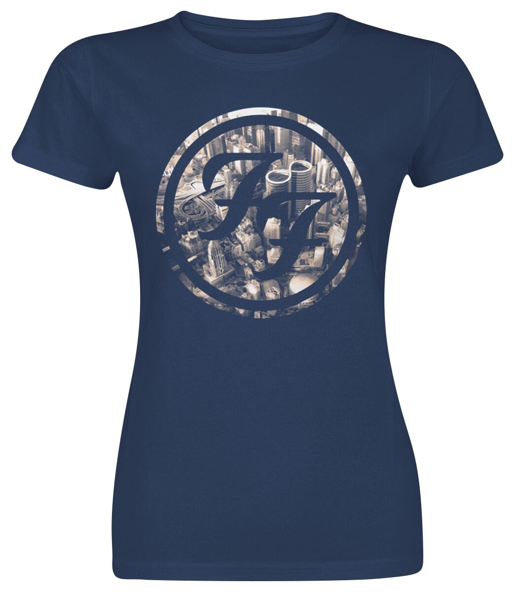 Foo Fighters T-Shirt - Sonic Highways - L bis XXL - für Damen - Größe XL - navy  - Lizenziertes Merchandise! von Foo Fighters