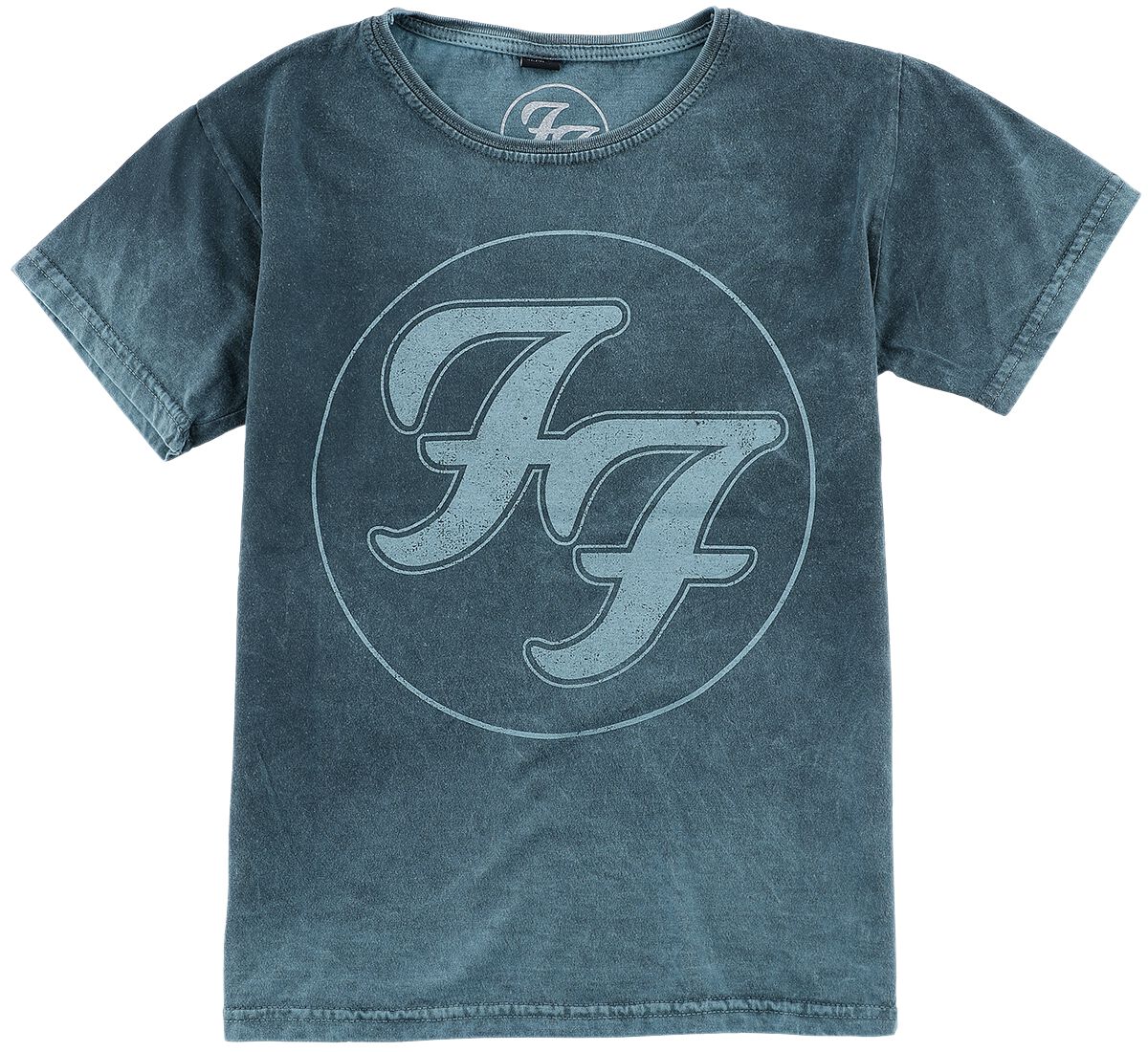 Foo Fighters T-Shirt für Kinder - Kids - Logo In Circle - für Mädchen & Jungen - blau  - Lizenziertes Merchandise! von Foo Fighters