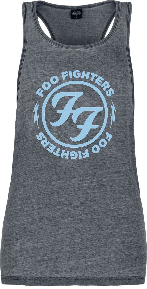 Foo Fighters Top - Circle Logo - XS bis M - für Damen - Größe XS - dunkelgrau meliert  - Lizenziertes Merchandise! von Foo Fighters