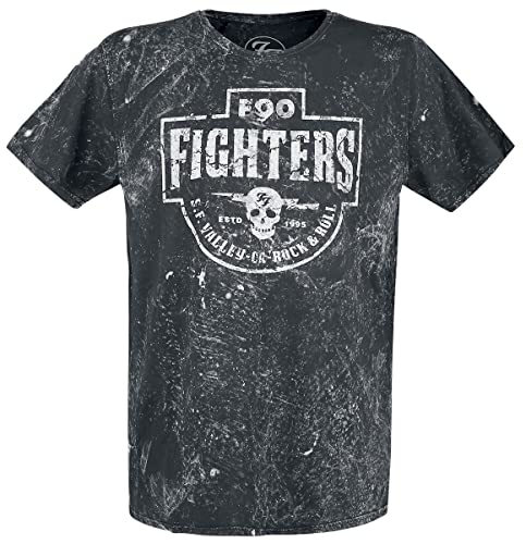 Foo Fighters Valley Rock&Roll Männer T-Shirt dunkelgrau M 100% Baumwolle Band-Merch, Bands von Foo Fighters