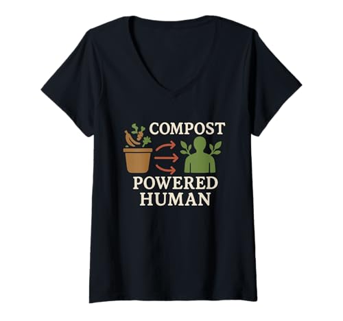 Damen Permakultur Regenerative Gartenarbeit Nachhaltiges Gehöft T-Shirt mit V-Ausschnitt Damen Permakultur Regenerative Gartenarbeit Nachhaltiges Gehöft T-Shirt mit V-Ausschnitt von Food Forest Ethical Land Use Grow Your Own
