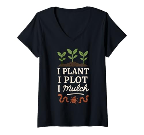 Damen Permakultur Regenerative Gartenarbeit Nachhaltiges Gehöft T-Shirt mit V-Ausschnitt Damen Permakultur Regenerative Gartenarbeit Nachhaltiges Gehöft T-Shirt mit V-Ausschnitt von Food Forest Ethical Land Use Grow Your Own
