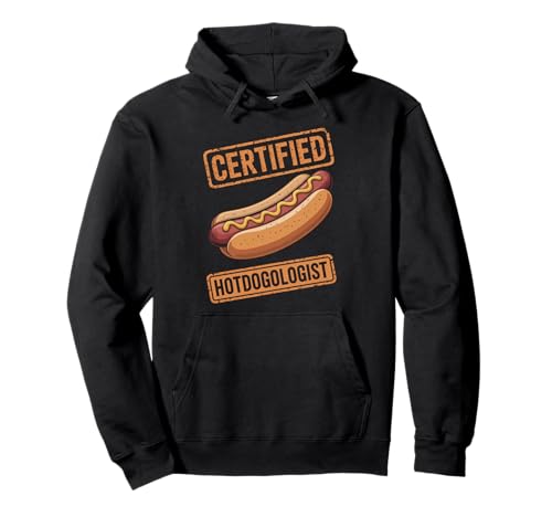 Lustiger Spruch Zertifizierter Hotdogologe Hotdog Liebhaber Frauen Männer Pullover Hoodie von Food Lovers BBQ Fans Grill Chefs Humor Sausage Bun