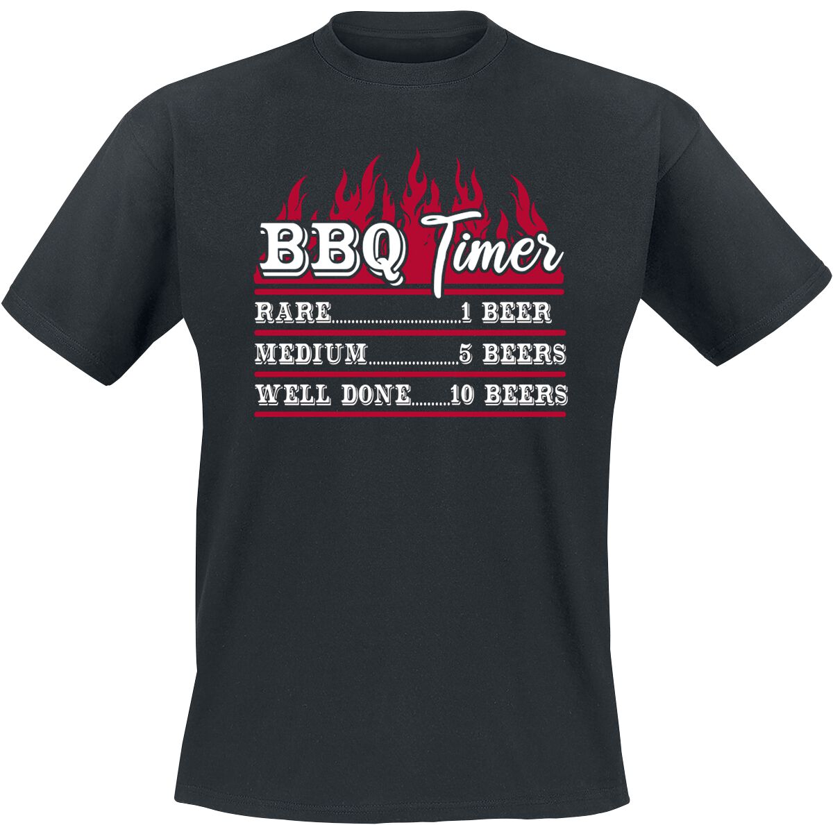 Food BBQ Times T-Shirt schwarz in L von Food