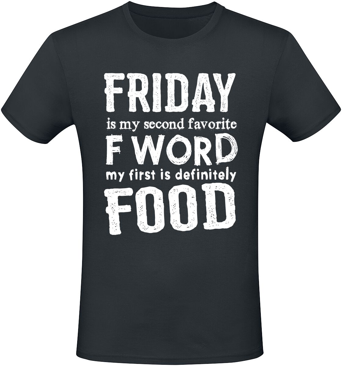 Food F Word T-Shirt schwarz in XL von Food