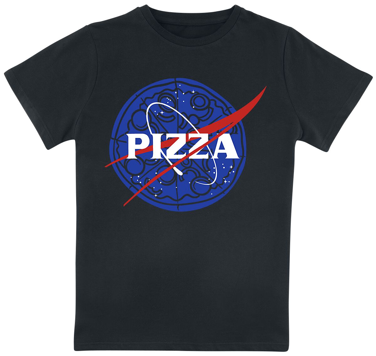 Food Kids - Pizza & Pasta & Burger & Schnitzel T-Shirt schwarz in 104 von Food