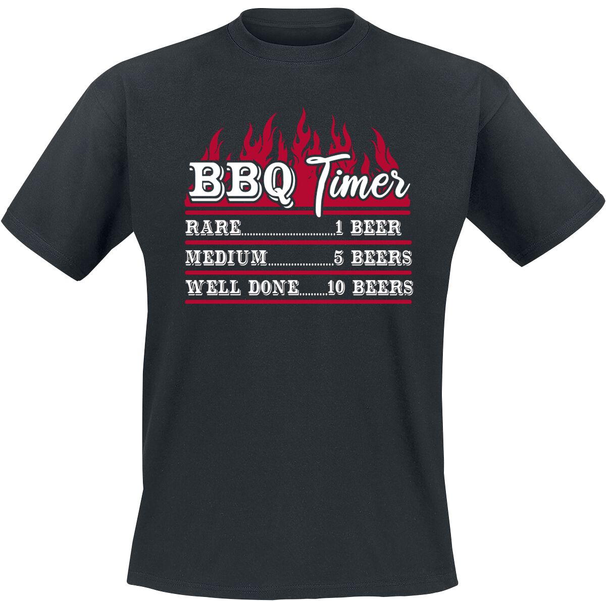 Food T-Shirt - BBQ Times - S bis 5XL - für Männer - Größe L - schwarz von Food