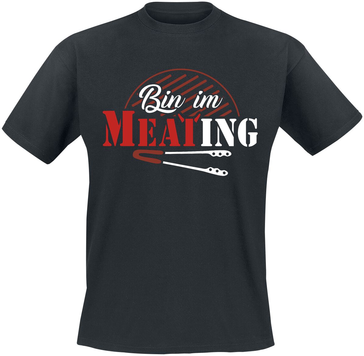Food T-Shirt - Bin im Meating - S bis 5XL - für Männer - Größe 4XL - schwarz von Food
