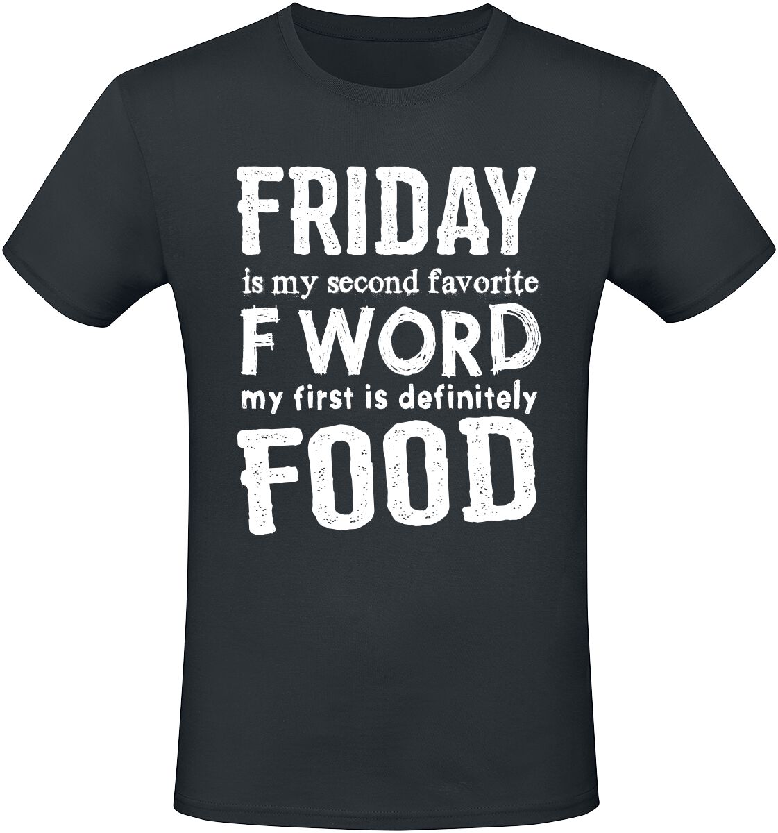 Food T-Shirt - F Word - M bis 3XL - für Männer - Größe L - schwarz von Food